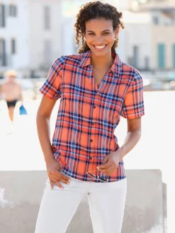 Collection L Chemisiers<Chemisier à carreaux pure viscose