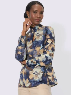 Creation L Chemisiers<Chemisier à col montant en polyester recyclé