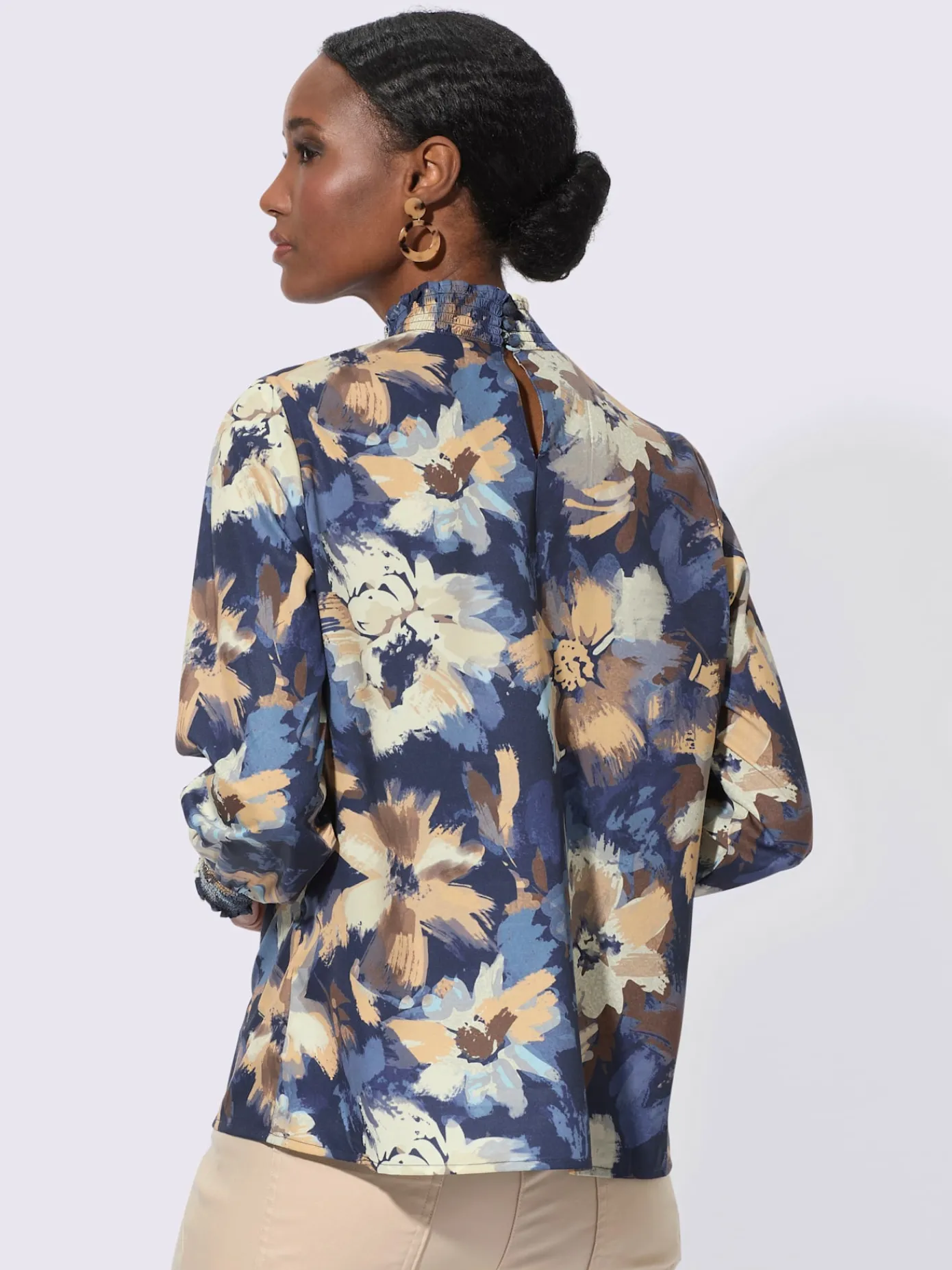 Creation L Chemisiers<Chemisier à col montant en polyester recyclé