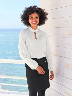 Linea Tesini Chemisiers<Chemisier à col montant pure viscose