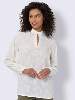 Linea Tesini Chemisiers<Chemisier à col montant pure viscose