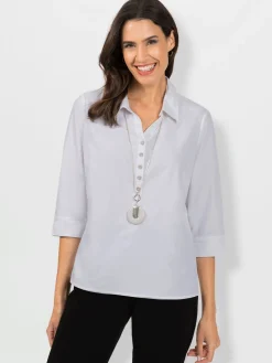 Chemisiers<Chemisier à enfiler 50% coton