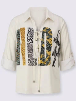 Chemisiers<Chemisier à enfiler œillets et ruban