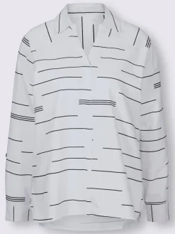 Creation L Chemisiers<Chemisier à enfiler mélange de cotons agréable à porter