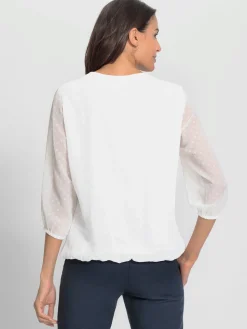 Chemisiers<Chemisier à enfiler motif petits pois tissés