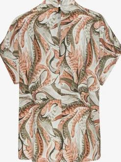 LASCANA Chemisiers<Chemisier à manches courtes chemisier imprimé avec petit col montant