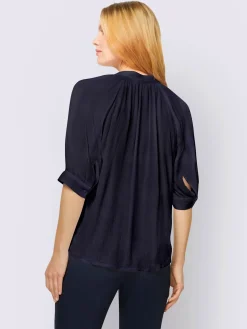 Linea Tesini Chemisiers<Chemisier à manches courtes look tendance avec ourlet arrondi