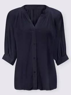 Linea Tesini Chemisiers<Chemisier à manches courtes look tendance avec ourlet arrondi