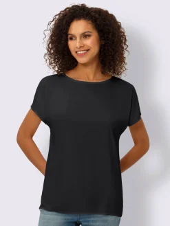 Linea Tesini Chemisiers<Chemisier à manches courtes plus long au dos