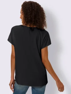 Linea Tesini Chemisiers<Chemisier à manches courtes plus long au dos