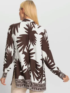 Rick Cardona Chemisiers<Chemisier à manches longues bordures imprimées