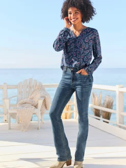 Linea Tesini Chemisiers<Chemisier à manches longues élégant imprimé paisley