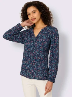 Linea Tesini Chemisiers<Chemisier à manches longues élégant imprimé paisley