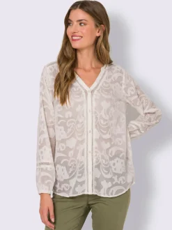 Linea Tesini Chemisiers<Chemisier à manches longues qualité tissée