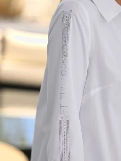 Rick Cardona Chemisiers<Chemisier à manches longues petites pierres brillantes fantaisie