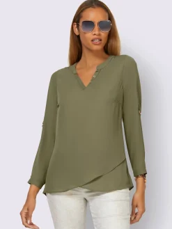 Creation L Chemisiers<Chemisier à manches longues coupe flatteuse