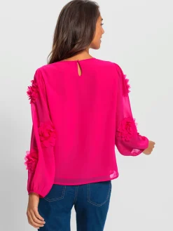 Ashley Brooke Chemisiers<Chemisier à manches longues fleurs en 3d