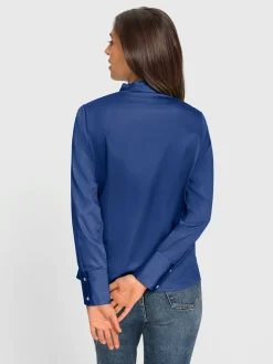 Ashley Brooke Chemisiers<Chemisier à volants encolure en v féminine avec charmant col montant volanté