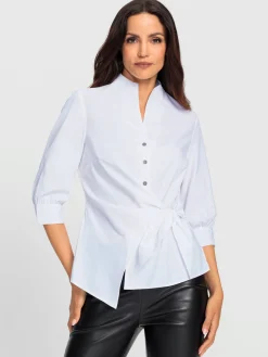 Ashley Brooke Chemisiers<Chemisier cache-cœur col corolle