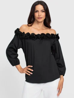 Ashley Brooke Chemisiers<Chemisier carmen qualité coton doux sur la peau