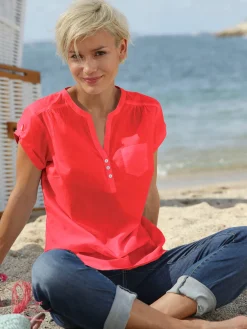 Chemisiers<Chemisier col rond pinces poitrine structurantes