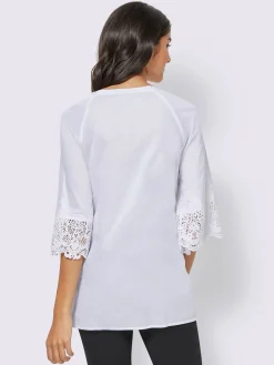 Alessa W. Tenues De Cérémonie<Chemisier empiècements dentelle ourlet et manches