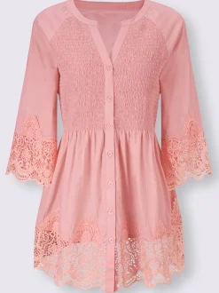 Alessa W. Tenues De Cérémonie<Chemisier empiècements dentelle ourlet et manches