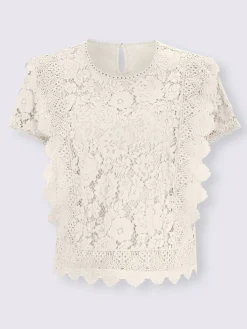 Ashley Brooke Tenues De Cérémonie<Chemisier en coton avec différents motifs de dentelle