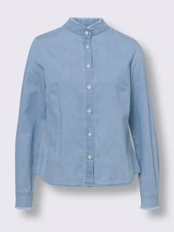 Linea Tesini Chemisiers<Chemisier en coton bords à fines franges