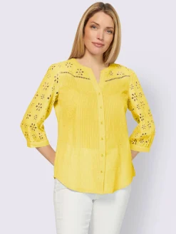 Linea Tesini Chemisiers<Chemisier en coton look tendance avec ourlet arrondi