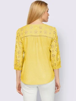 Linea Tesini Chemisiers<Chemisier en coton look tendance avec ourlet arrondi