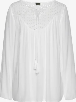 LASCANA Chemisiers<Chemisier en crêpe ceinture élastique à la finition des manches