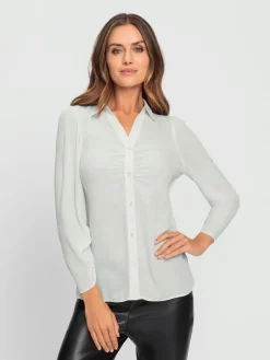 Ashley Brooke Chemisiers<Chemisier en crêpe fronces tendance