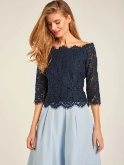 Ashley Brooke Tenues De Cérémonie|Chemisiers<Chemisier en dentelle dentelle raffinée