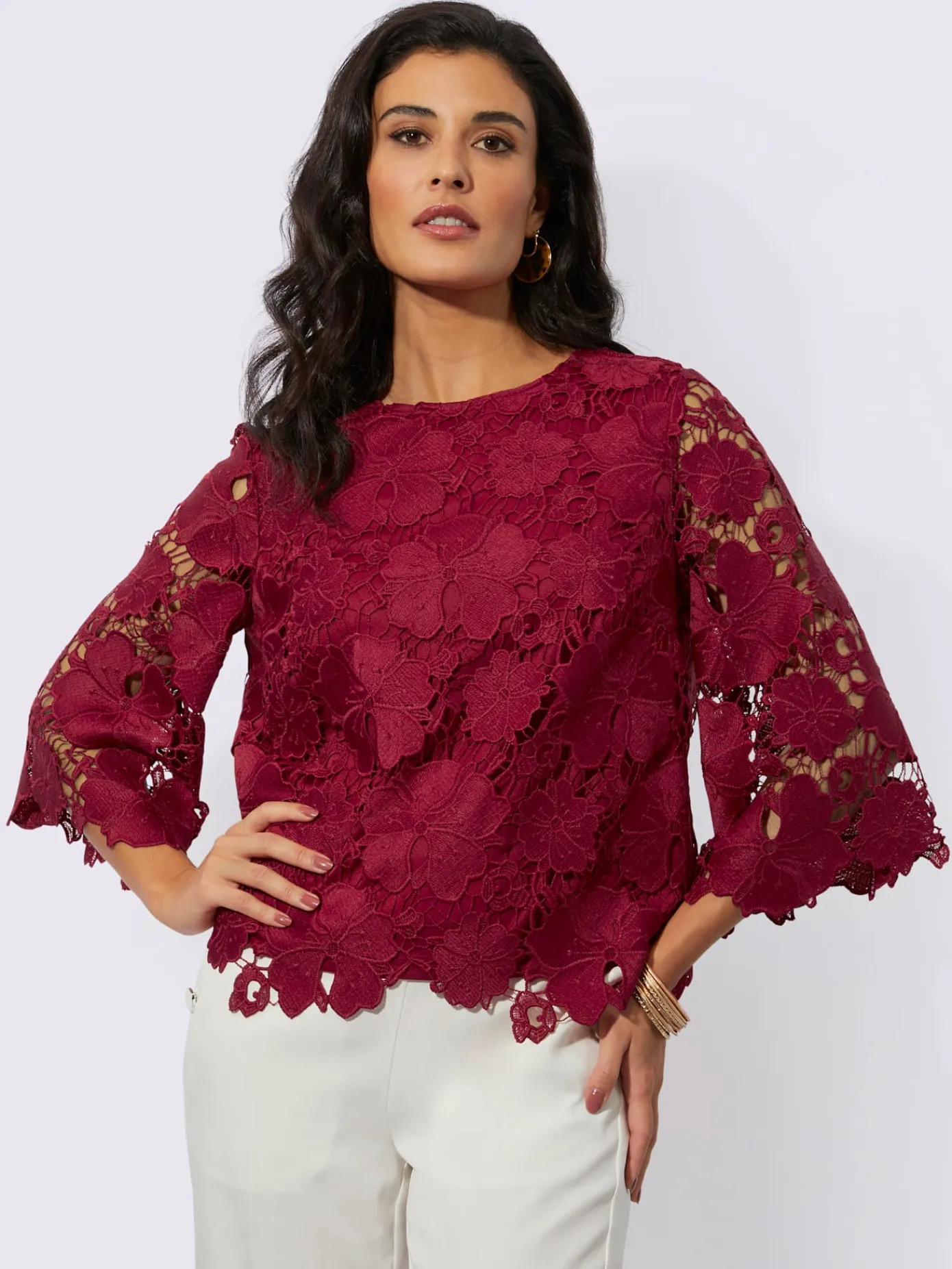 Creation L Chemisiers<Chemisier en dentelle superbe dentelle