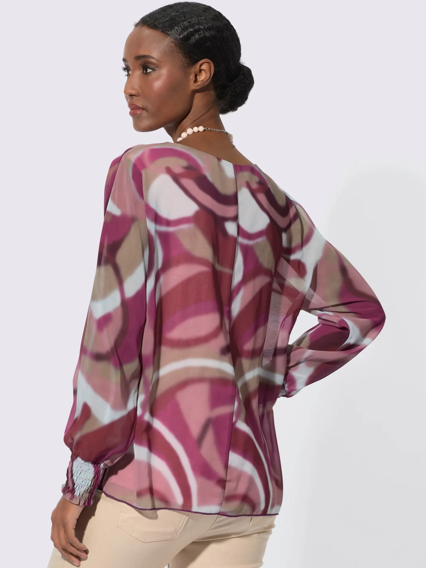 Creation L Chemisiers<Chemisier en georgette polyester recyclé