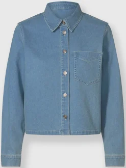 Rick Cardona Chemisiers<Chemisier en jean forme courte tendance