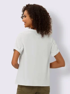 Linea Tesini Chemisiers<Chemisier en jean élégant col claudine doublé