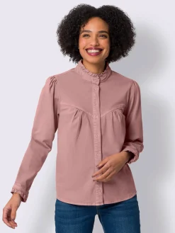 Linea Tesini Chemisiers<Chemisier en jean superbes volants