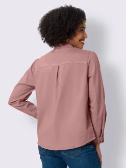 Linea Tesini Chemisiers<Chemisier en jean superbes volants