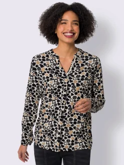 Linea Tesini Chemisiers<Chemisier en jersey motif cœur tendance