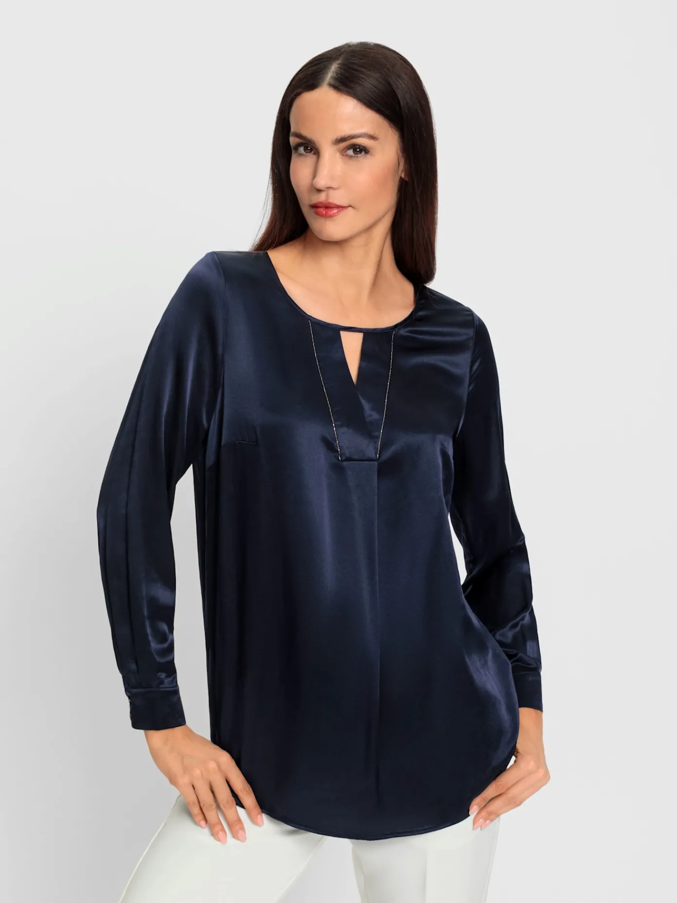 Ashley Brooke Chemisiers<Chemisier en satin 47% soie