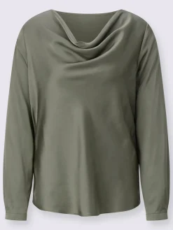 Creation L Chemisiers<Chemisier en satin en polyester recyclé