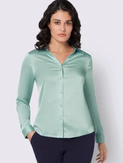 Creation L Chemisiers<Chemisier en satin imitation satin