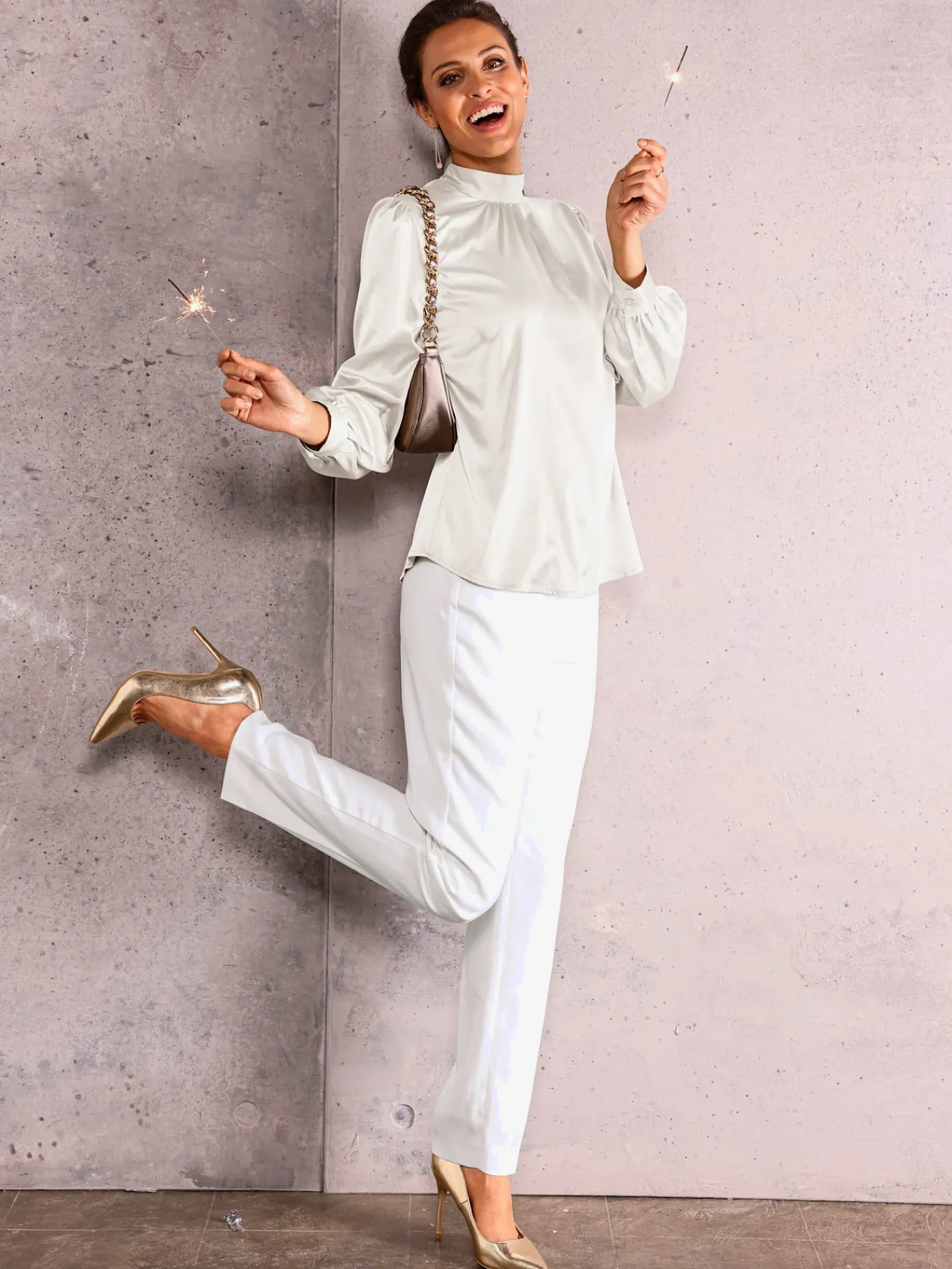 Chemisiers<Chemisier en satin satin mat élégant