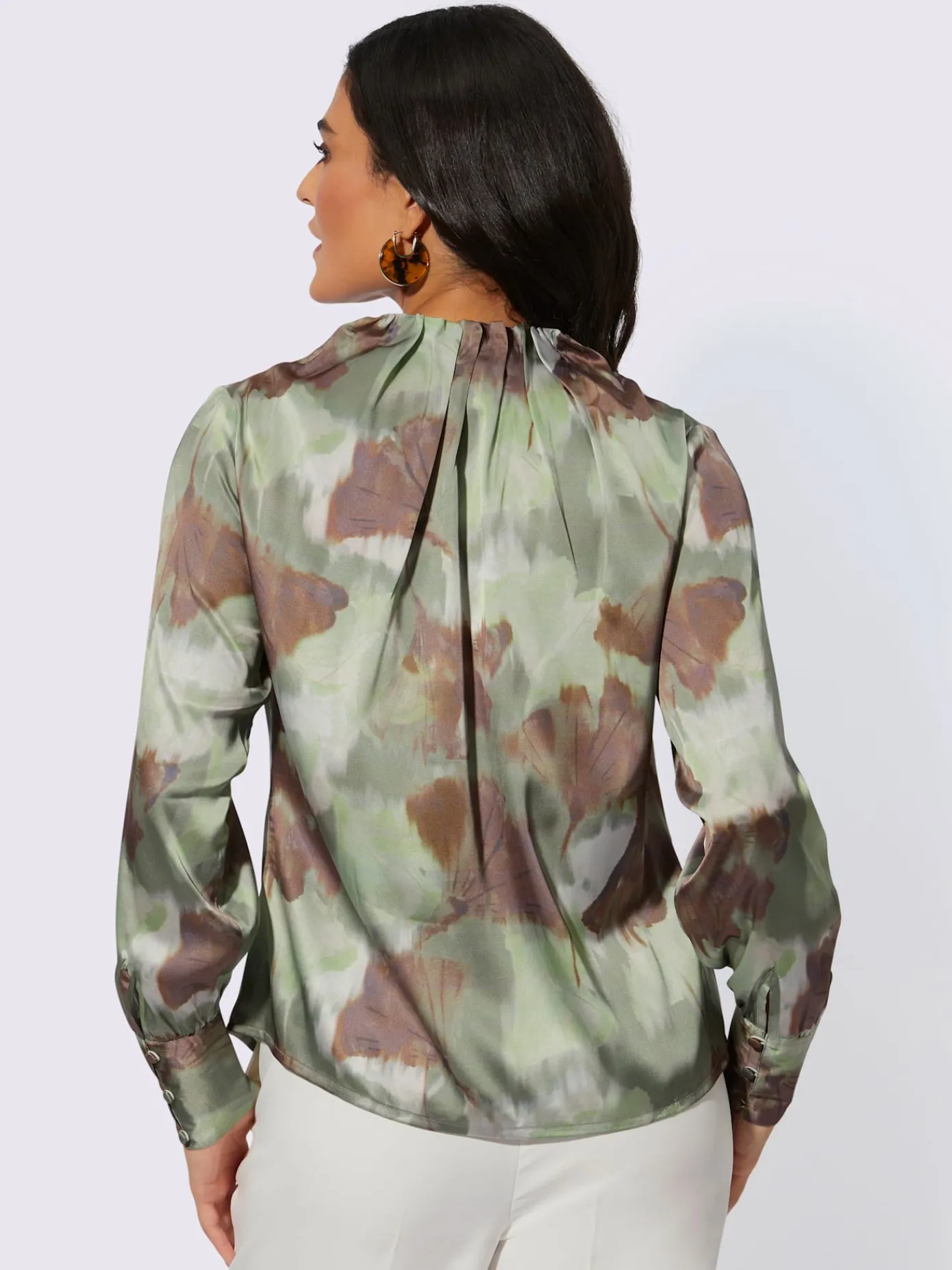 Creation L Chemisiers<Chemisier en satin satin mat élégant