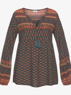 Buffalo Chemisiers<Chemisier encolure ronde fendue et lien à nouer