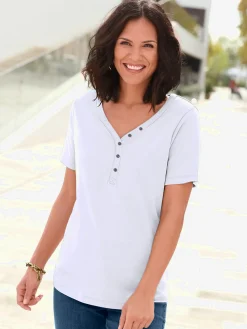 Collection L T-Shirts<Chemisier femme à boutons et manches courtes