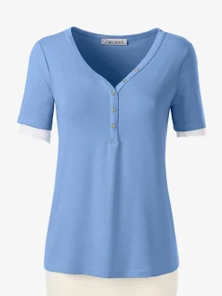 Collection L T-Shirts<Chemisier femme à boutons et manches courtes