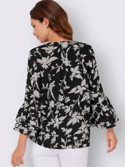 Alessa W. Chemisiers|Tenues De Cérémonie<Chemisier femme motif fleuri manches à volants